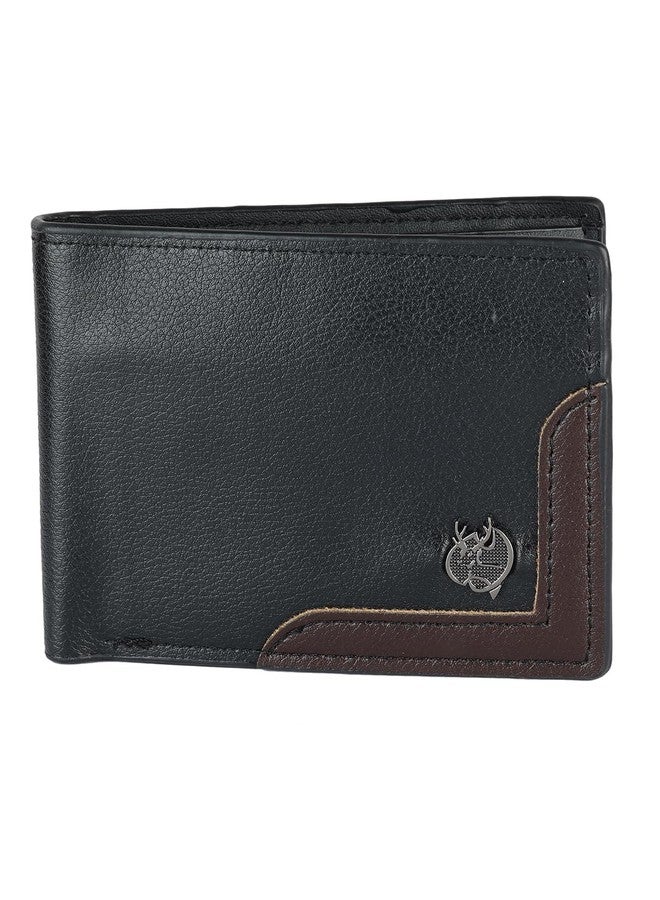 ZEVORA Men Travel, Trendy, Casual Black Leather Wallet (4 Card Slots) - Image 1